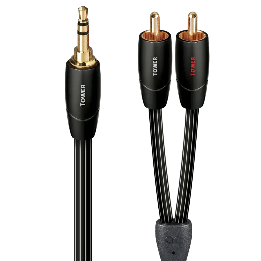 AUDIOQUEST Tower 0.6M 3.5mm to 2 RCA. Solid Long G