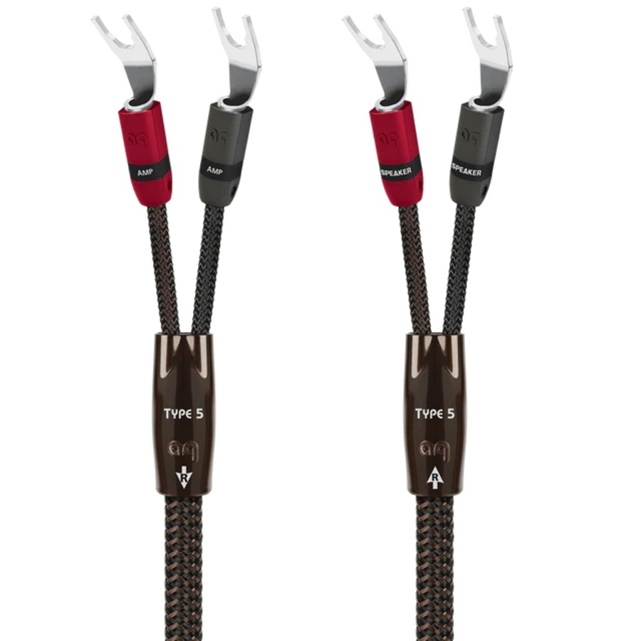 AUDIOQUEST TYPE 5 3M pair speaker cable. Banana -