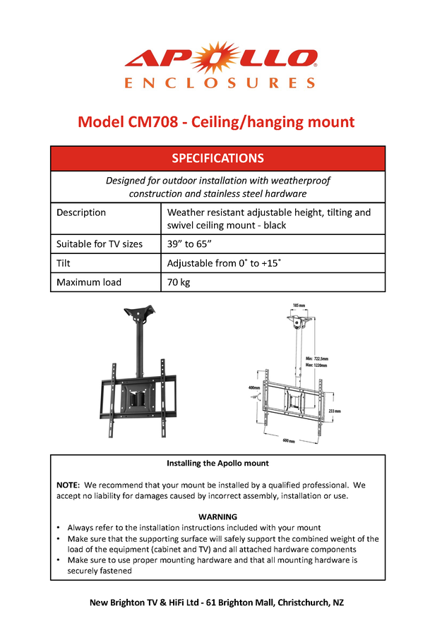 Apollo Ceiling Mount