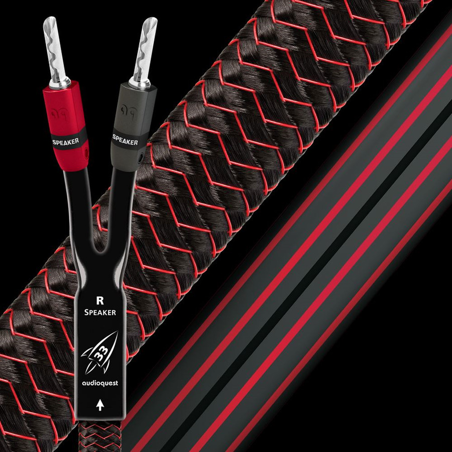 AUDIOQUEST Rocket 33 3M pair speaker cable. Full r