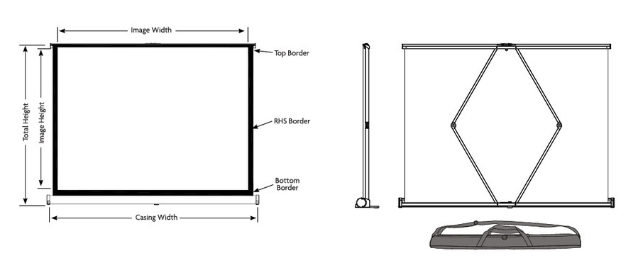 Grandview MICRO Pull Up Screen - 40