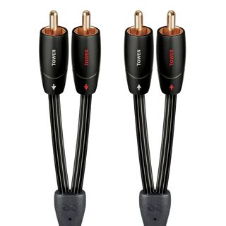 AUDIOQUEST Tower 1M 2 to 2 RCA Male. Solid Long Gr